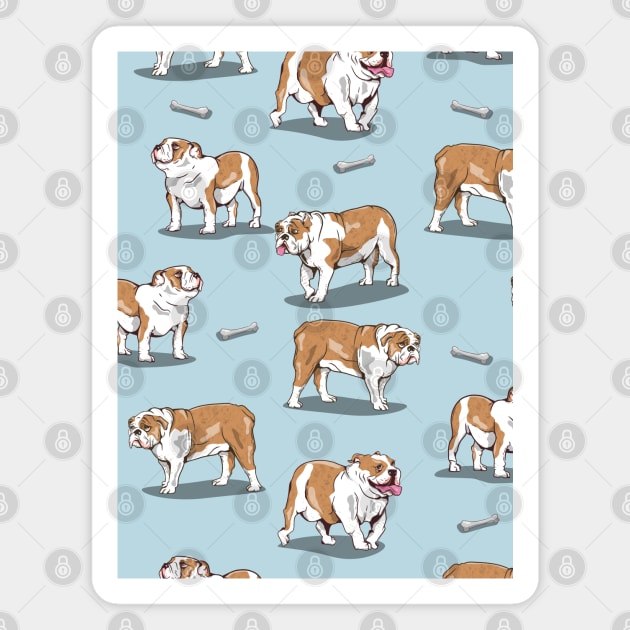 English bulldog pattern Magnet by mailboxdisco